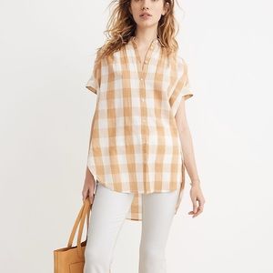 Madewell Central Tunic Shirt Gingham Check